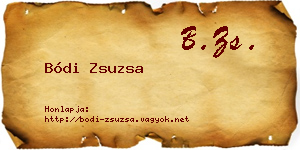 Bódi Zsuzsa névjegykártya
